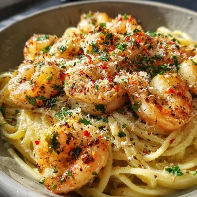 Creamy Garlic Shrimp Pasta