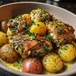 Crockpot Garlic Parmesan Chicken Potatoes
