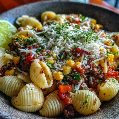Conchitas Ground Beef Mexican Pasta