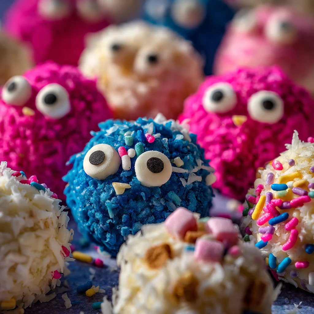 Adorable bunny butt Oreo balls with white chocolate coating, pink sugar tops, and marshmallow feet on a pastel platter