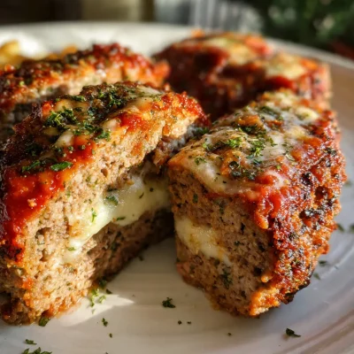 Stuffed Meatloaf Mozzarella Seasoned
