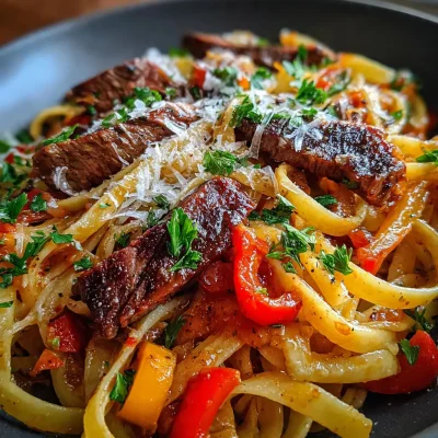 Smoky Honey Bbq Steak Pasta