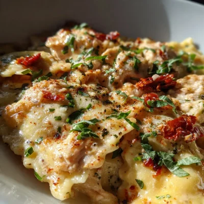 Creamy Sun Dried Chicken Ravioli