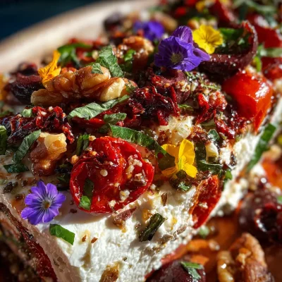 Holiday Antipasto Cheese Log